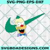 The Simpsons Krusty The Clown Nike Logo SVG PNG EPS DXF, Just Do It SVG PNG EPS DXF, File For Cricut, File For Silhouette, Instant Download