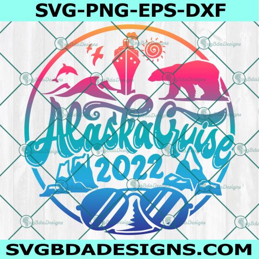 Alaska Cruise 2022 Svg, Alaska Trip Svg, Alaska cruise ship polar bear Ice caps Svg, File For Cricut, File For Silhouette, Instant Download
