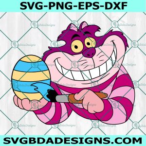 Cheshire Cat Eggs Easter Svg, Easter Day svg, Alice In Wonderland Svg, File For Cricut, File For Silhouette, Instant Download
