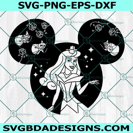 Sleeping Beauty SVG, Disney Aurora Mickey Minnie Ears Svg, Disney Princess SVG, Disney ears svg, File For Cricut, File For Silhouette,Instant Download