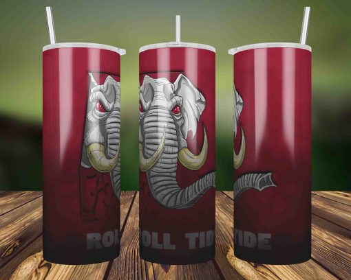Alabama Roll Tide Tumbler Wrap, 20oz Skinny Tumbler Straight, NCCA Tumbler Wrap Png,Alabama Roll Tide Straight Png, Instant Download