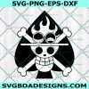 Black White Portgas D. Ace Jolly Roger Logo SVG, One Piece Logo SVG, Anime One Piece SVG, Japanese Anime Series SVG, File For Cricut, File For Silhouette, Instant Download