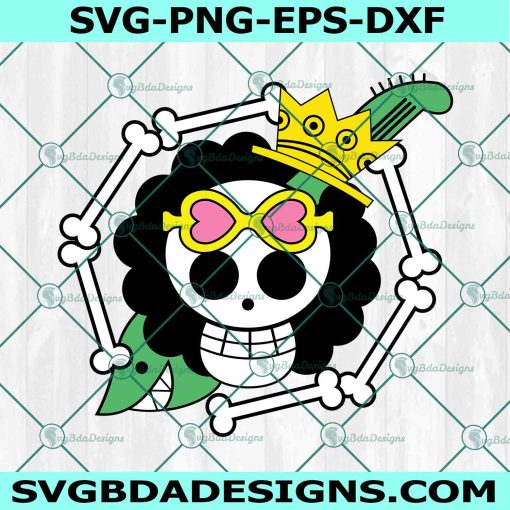 Brook Skull SVG, One Piece Logo SVG, Anime One Piece SVG, Japanese Anime Series SVG, File For Cricut, File For Silhouette