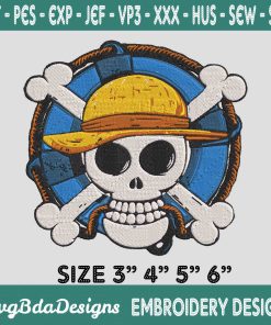 D. Monkey Luffy Embroidery Machine, One Piece Embroidery Designs, D. Monkey Luffy Embroidery, Machine Embroidery Design
