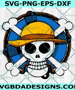 D. Monkey Luffy Skull SVG, One Piece Logo SVG, Anime One Piece SVG, Japanese Anime Series SVG, File For Cricut, File For Silhouette