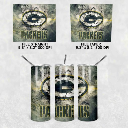 Green Bay Packers Tumbler Wrap, 20oz Skinny Tumbler Straight Taper, NFL Tumbler Wrap Png, Green Bay Packers Wrap Png, INSTANT DOWNLOAD