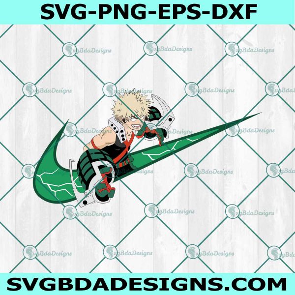 Katsuki Bakugo x Nike Svg, Logo Nike Anime Svg, Kacchan SVG My Hero Academia Svg, Japanese Anime Svg, File For Cricut, File For Silhouette, Instant Download