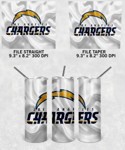 Los Angeles Chargers Tumbler Wrap, 20oz Skinny Tumbler Straight Taper