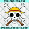 Monkey D.Luffy Skull SVG, One Piece Logo SVG, Anime One Piece SVG, Japanese Anime Series SVG, File For Cricut, File For Silhouette