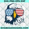 Patriotic Eagle with sunglasses Svg, 4th july svg, American Eagle Svg, Patriotic bald eagle Svg, Patriotic 4th july svg, File For Cricut, File For Silhouette