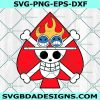 Portgas D Ace Jolly Roger SVG, One Piece Logo SVG, Anime One Piece SVG, Japanese Anime Series SVG, File For Cricut, File For Silhouette, Instant Download