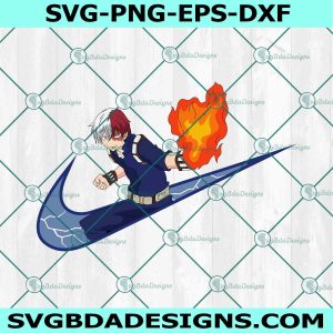 Shoto Todoroki x Nike Svg, Logo Nike Anime SVG, My Hero Academia Svg
