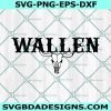 Wallen Bull Skull Svg, Bull Skull Svg, Wallen Svg, Western Country Svg, File For Cricut, File For Silhouette