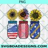 Jars Sunflower PNG Sublimation, 4th of July Png Sublimation, Independence Day Png, American Png, Patriotic Sublimation Design