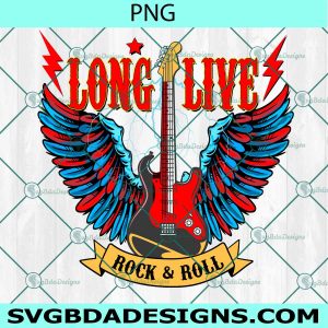 Long Live Rock & Roll PNG Sublimation, 4th of July Png Sublimation