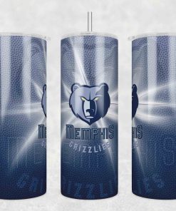 Memphis Grizzlies Basketball Tumbler Wrap, 20oz Tumbler Design Straight