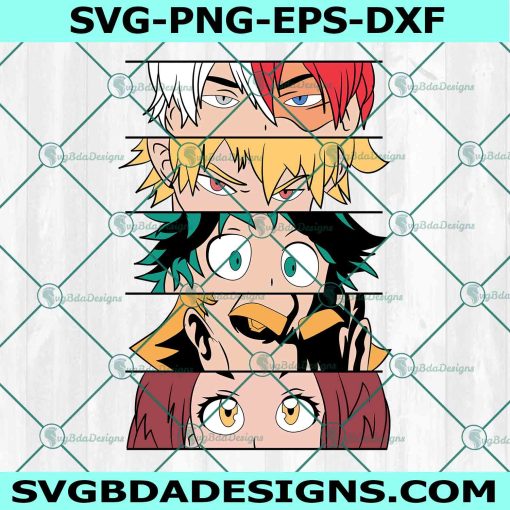My Hero Academia Friends SVG, My Hero Academia SVG, Anime Characters Manga SVG, Japanese Anime Character SVG, File For Cricut