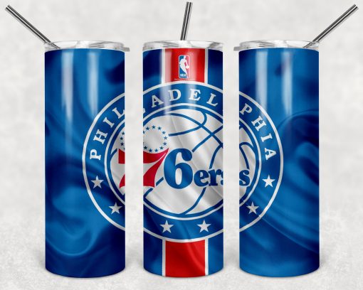 Philadelphia 76ers Tumbler Wrap, 20oz Tumbler Design, NBA Basketball Tumbler Wrap, Philadelphia 76ers Wrap
