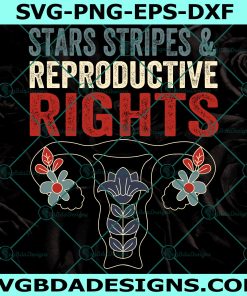 Stars Stripes and Reproductive Rights Feminist Svg, Pro Choice Svg, women's rights Svg, 4th of July Shirt, Red white and blue SVG, File For Cricut