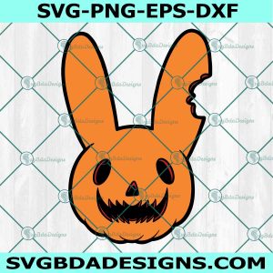 Bad Bunny Halloween Svg, Bunny Head Svg, Bunny Svg, Halloween Svg