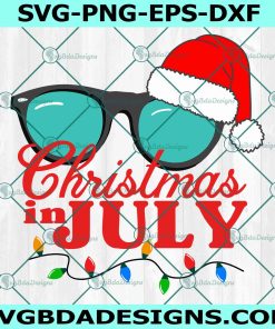Christmas In July Summer Beach Svg, Summer Vibes Svg