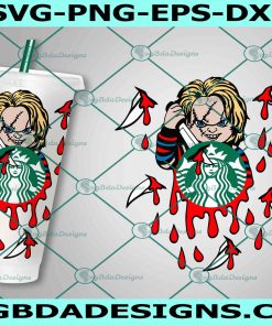 Chucky Killer Boy Starbucks SVG, Chucky Starbucks Svg, Halloween Starbucks Svg, Full Wrap for Starbucks Svg, File For Cricut