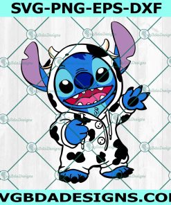 Disney Cow Stitch Svg, Cute  Cow Stitch Svg, Lilo & Stitch Svg