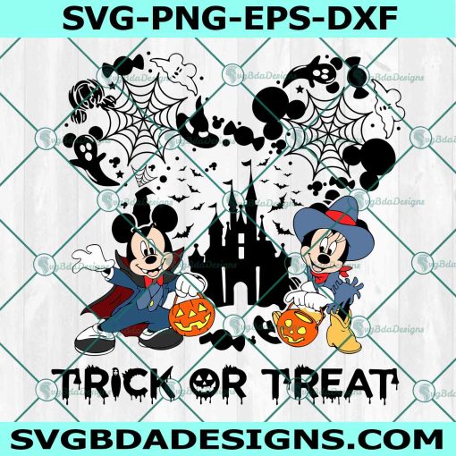 Disney Trick Or Treat Svg, Mickey Mouse Svg, Disney Halloween Svg, Trick Or Treat Svg, Spooky Vibes Svg, File For Cricut