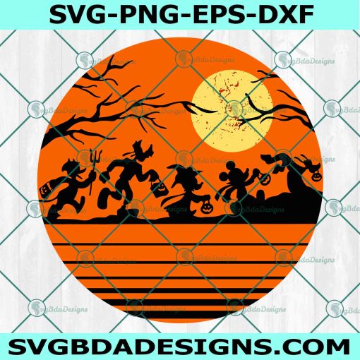 Halloween Trick Treating Svg, Disney Halloween Svg, Mickey Mouse Svg, Minnie Mouse SVG, File For Cricut