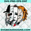 Horror Friends Face Halloween Svg, Horror Friends Halloween SVG, Halloween Horror Movie Killers SVG, Scary Friends SVG, File For Cricut