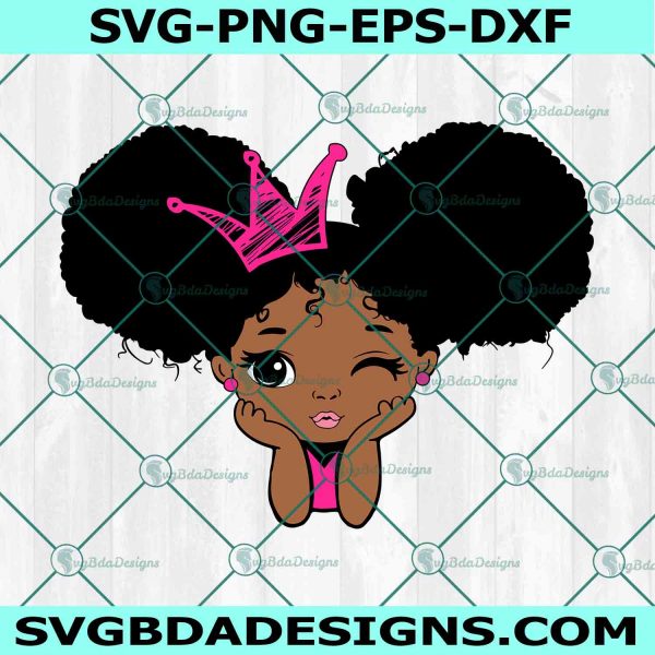 Little Peekaboo girl SVG, Peekaboo Girl Svg, Princess svg, Little Melanin Queen Svg, BLACK Princess Svg, File For Cricut