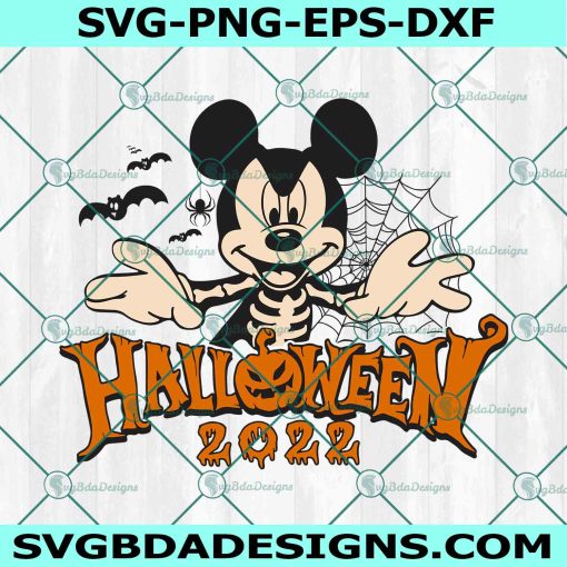 Mickey Halloween 2022 Svg, Mickey Mouse Svg, Disney Halloween Svg, Trick Or Treat Svg, Spooky Vibes Svg, File For Cricut