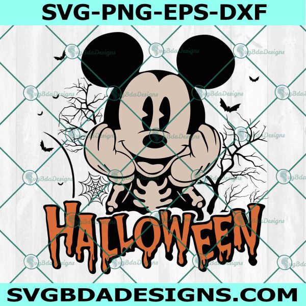 Mickey Halloween Svg, Mickey Mouse Svg, Disney Halloween Svg, Trick Or Treat Svg, Spooky Vibes Svg, File For Cricut