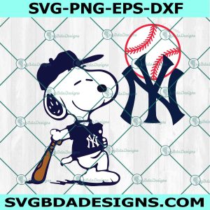 Newyork Yankees Snoopy Svg, Newyork Yankees Svg