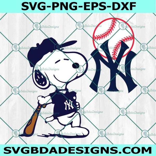 Newyork Yankees Snoopy Svg, Newyork Yankees Svg, Snoopy Baseball Svg, Fan Newyork Yankees Svg, File For Cricut