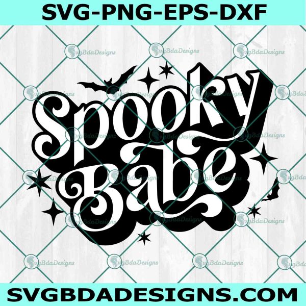 Spooky Vibes Svg, Spooky Babe Svg, Halloween Quote SVG, Halloween Babe Svg, Halloween Svg, File For Cricut