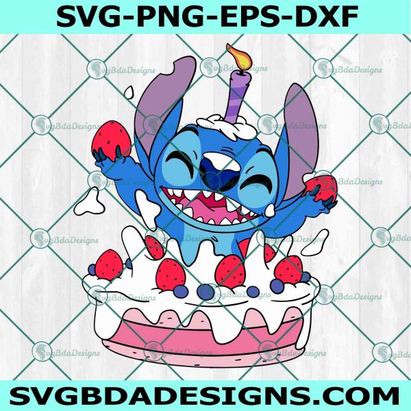 Happy Birthday Disney Stitch Svg, Cute Stitch Svg, Stitch Birthday Svg, Disney Birthday gift shirt, File For Cricut