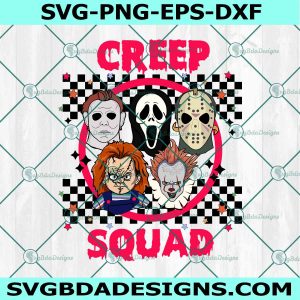 Creep Squad Horror Face Svg, Creep squad Svg