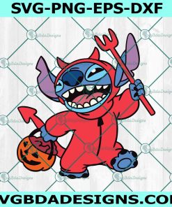 Devil x Stitch Svg, Stitch Svg, Devil Svg, Disney Halloween Svg