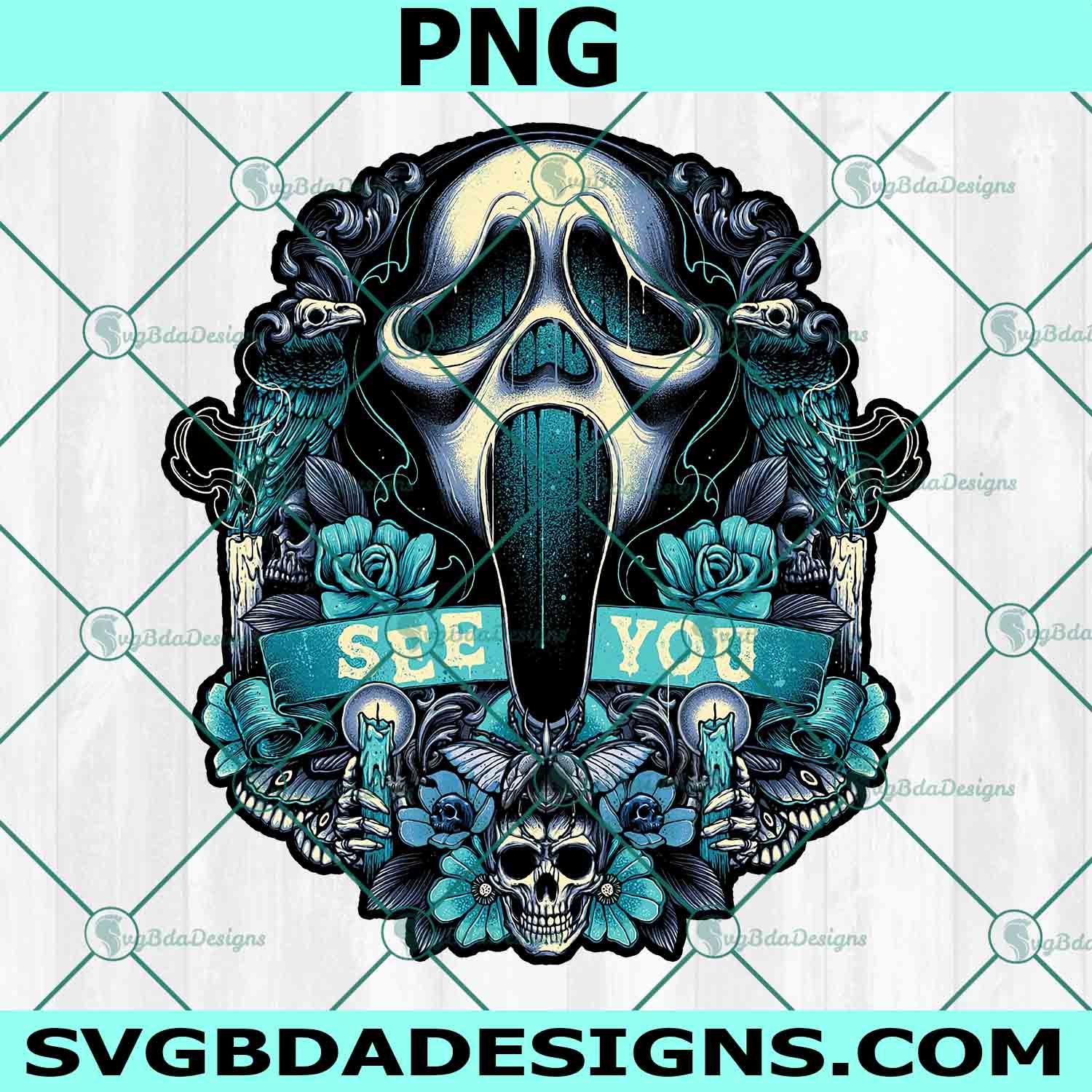Ghostface See you Png, Ghostface Png, Scream Ghost Svg, Horror Movies Png, Halloween Horror Png, Horror Character Png