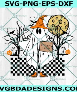 Hitchhiking Ghost Svg, Spooky Vibes Svg, Halloween Svg
