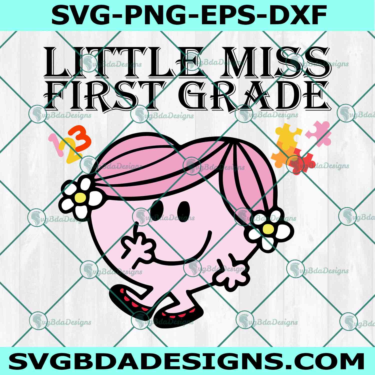 Little Miss First Grade Svg, Little Miss Back to School Svg, Little Miss Svg, First Grade Svg, Back to School Svg, Teacher Svg, File For Cricut
