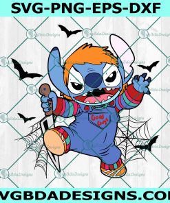 Stitch X Chucky Svg, Stitch Svg, Chucky Svg, Disney Halloween Svg