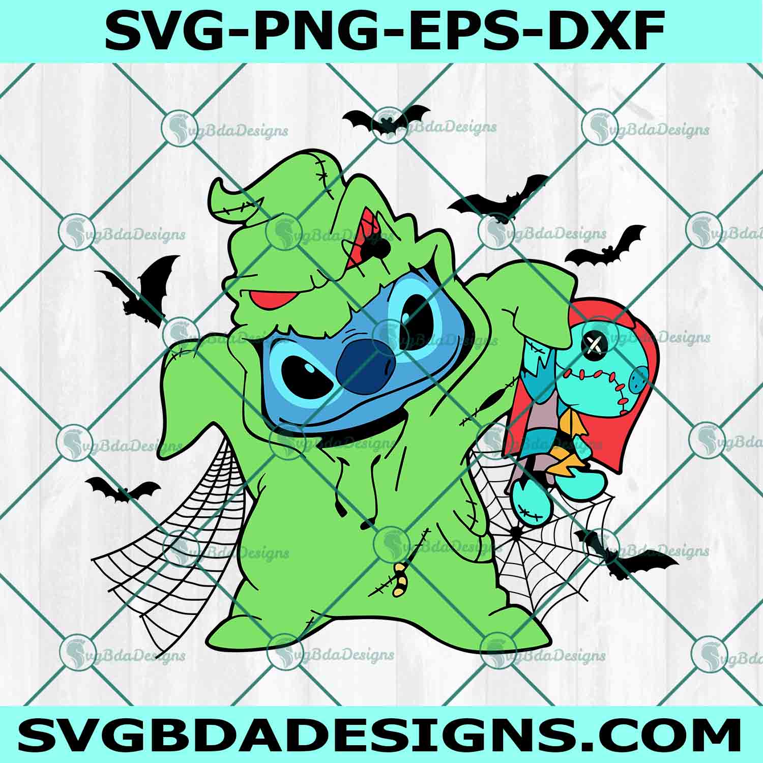 Stitch x Oogie And Sally Svg, Stitch Svg, Oogie And Sally Svg, Disney Halloween Svg, Before Nightmare Halloween Svg, File For Cricut