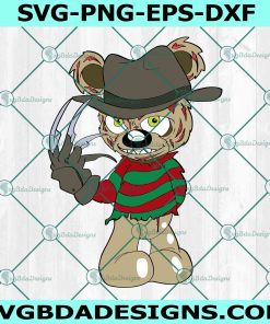 Teddy Bear x Freddy Krueger Svg, Teddy Bear Svg