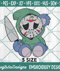 Teddy Jason VOORHEES Embroidery Designs, Teddy Bear Embroidery Designs