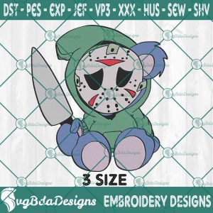 Teddy Jason VOORHEES Embroidery Designs, Teddy Bear Embroidery Designs