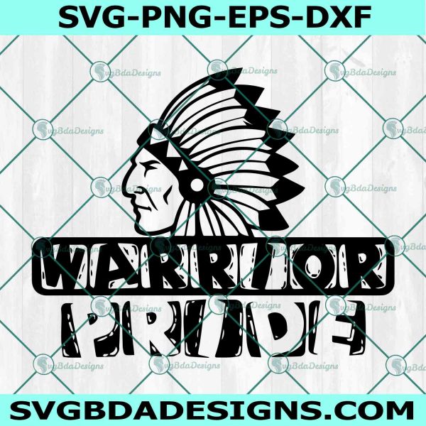 Warrior Pride Svg, Game Day Svg, Warrior Pride Mascot Svg, Team Spirit SVG, Warrior Pride Sport svg, School Mascot Svg, File For Cricut