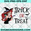 Ariel Mermaid Trick Or Treat Svg, Trick Or Treat Svg, Mermaid Witch Halloween SVG , GIft for HAlloween Svg, File For Cricut