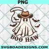 BOO HAW Sublimation PNG, Boo Haw png, Retro Halloween Design, Western Halloween Sublimation, Vintage Ghost Halloween PNG